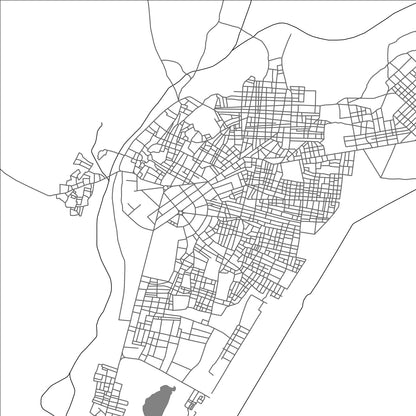 ROAD MAP OF ATAR, MAURITANIA BY MAPBAKES