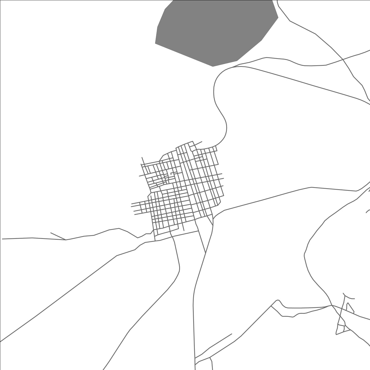 ROAD MAP OF FDERIK, MAURITANIA BY MAPBAKES