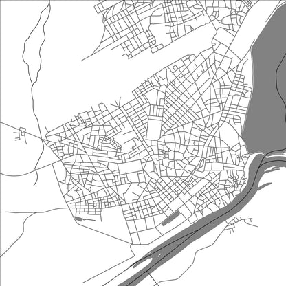 ROAD MAP OF KAEDI, MAURITANIA BY MAPBAKES