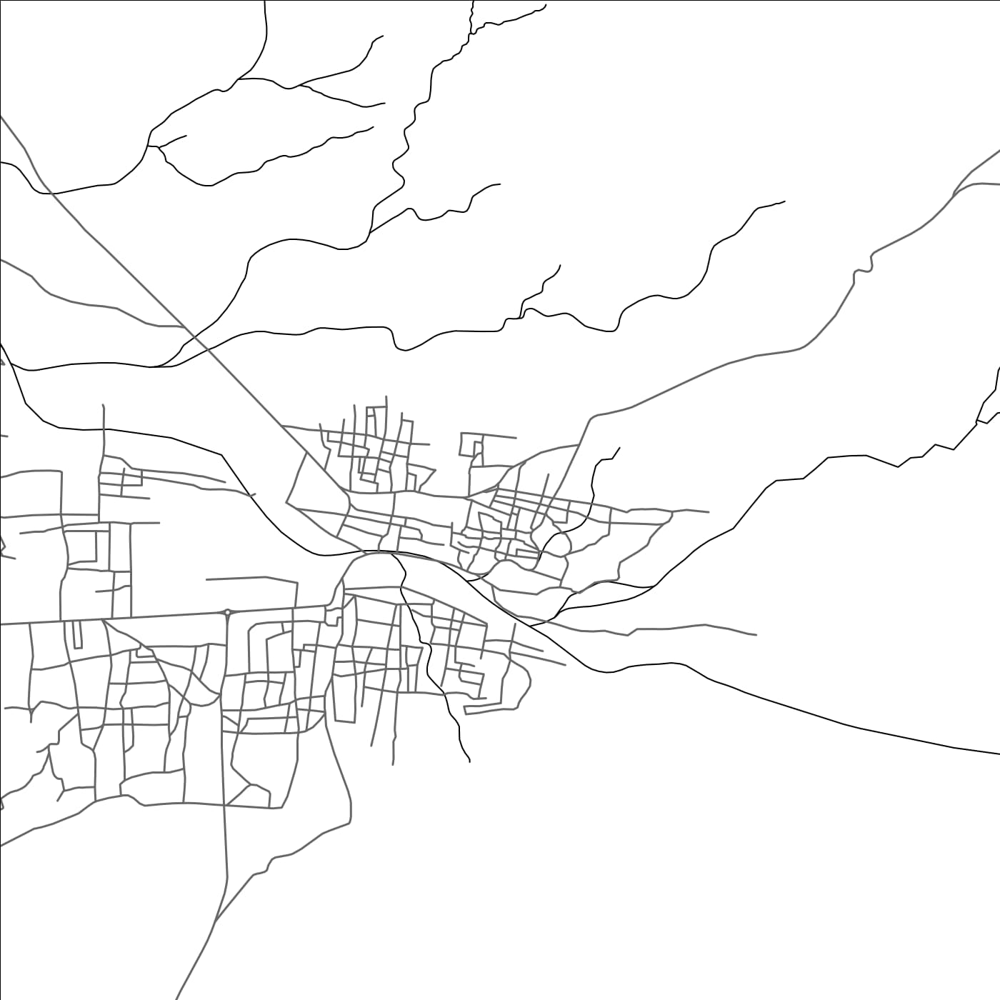 ROAD MAP OF NEMA, MAURITANIA BY MAPBAKES