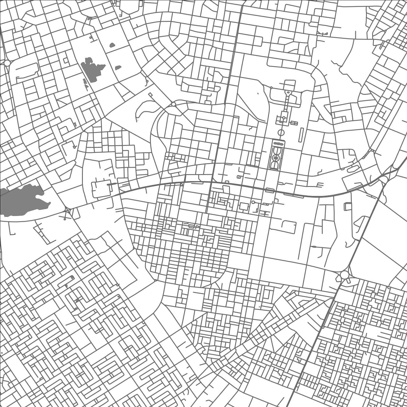 ROAD MAP OF NOUAKCHOTT, MAURITANIA BY MAPBAKES