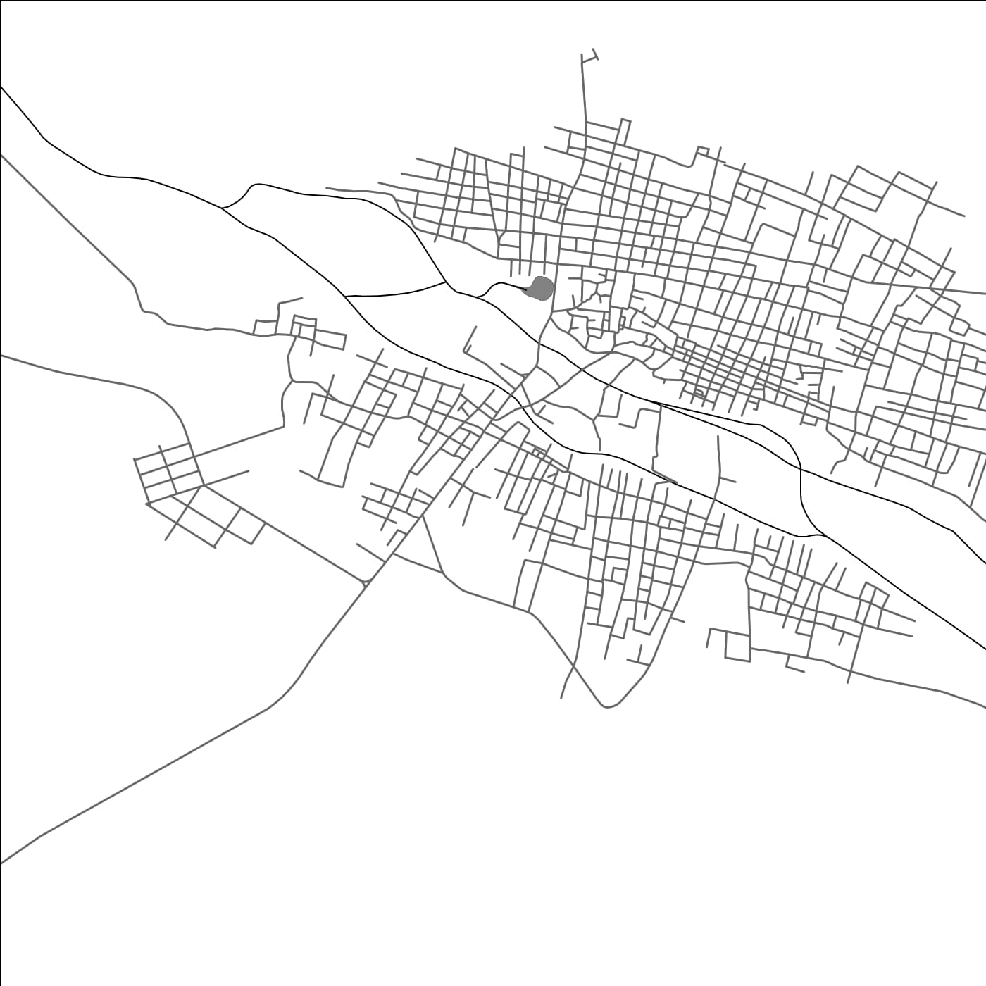 ROAD MAP OF TIDJIKJA, MAURITANIA BY MAPBAKES