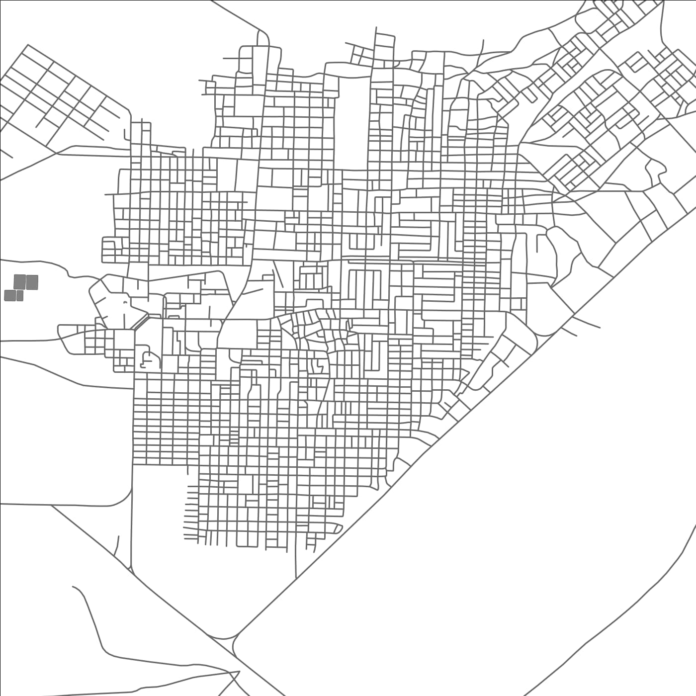 ROAD MAP OF ZOUERATE, MAURITANIA BY MAPBAKES