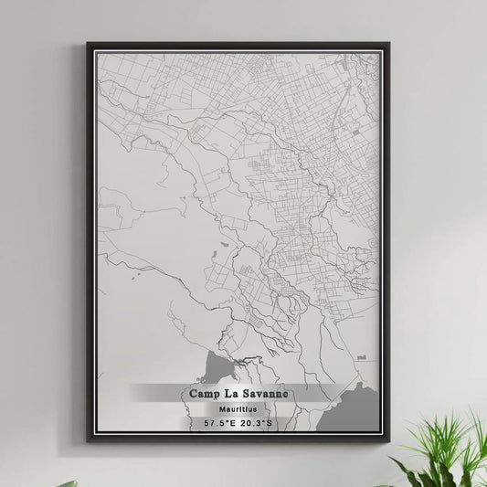 ROAD MAP OF CAMP LA SAVANNE, MAURITIUS BY MAPBAKES