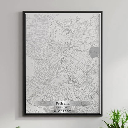 ROAD MAP OF PELLEGRIN, MAURITIUS BY MAPBAKES