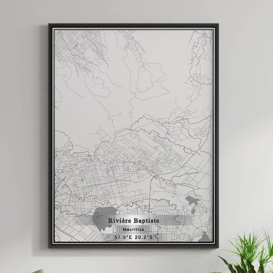 ROAD MAP OF RIVIÈRE BAPTISTE, MAURITIUS BY MAPBAKES