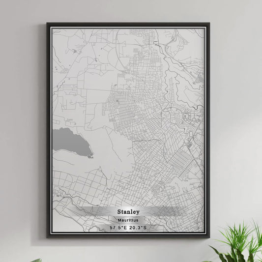 ROAD MAP OF STANLEY, MAURITIUS BY MAPBAKES