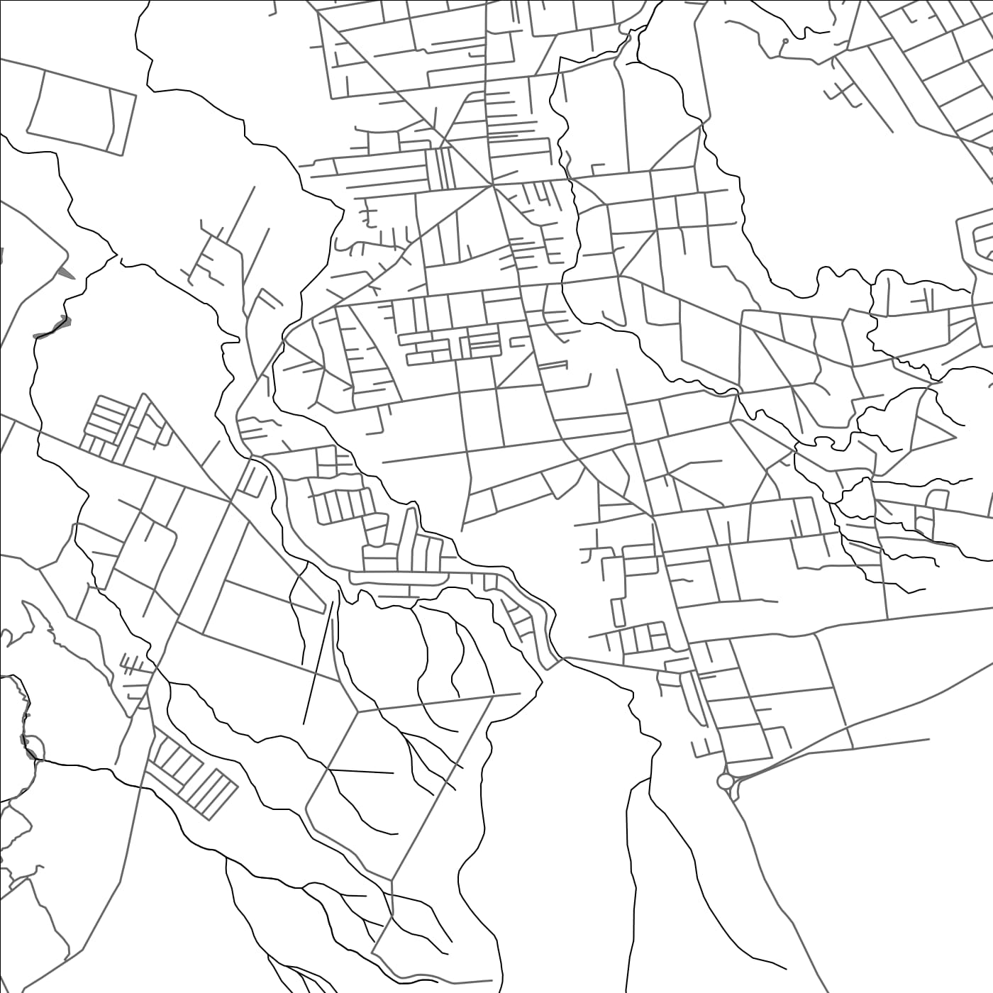 ROAD MAP OF LA MARIE, MAURITIUS BY MAPBAKES