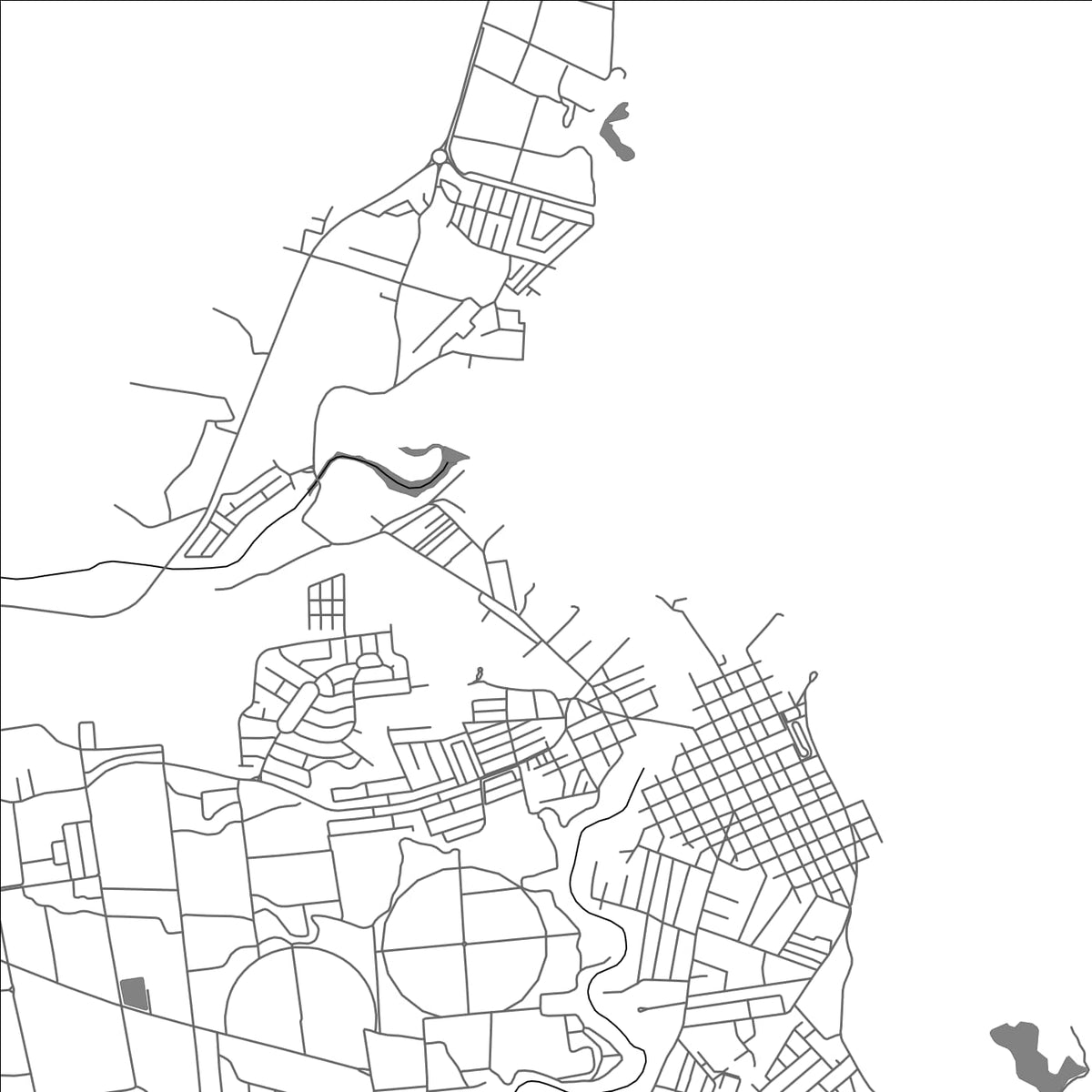 ROAD MAP OF MAHÉBOURG, MAURITIUS BY MAPBAKES