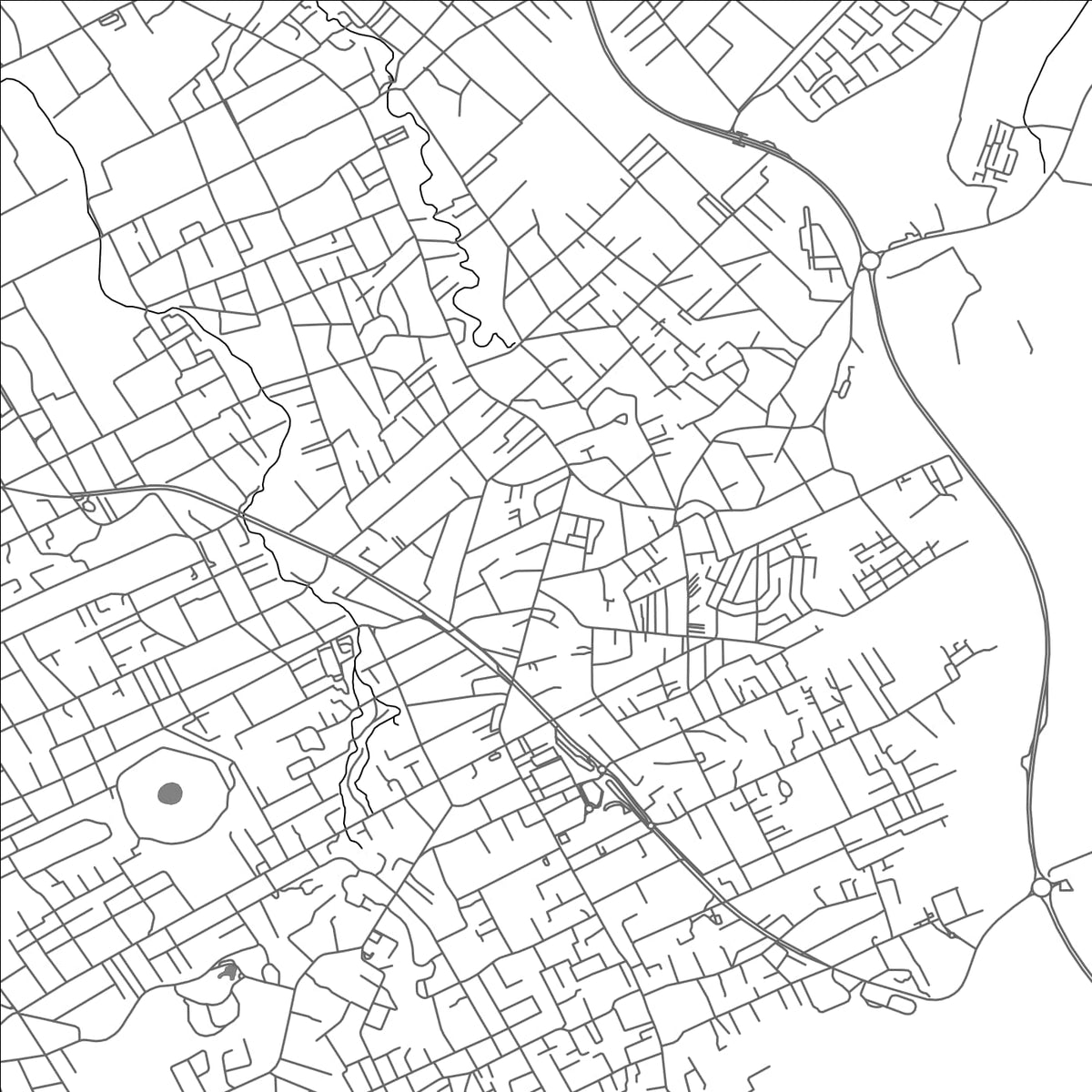 ROAD MAP OF MALHERBES, MAURITIUS BY MAPBAKES