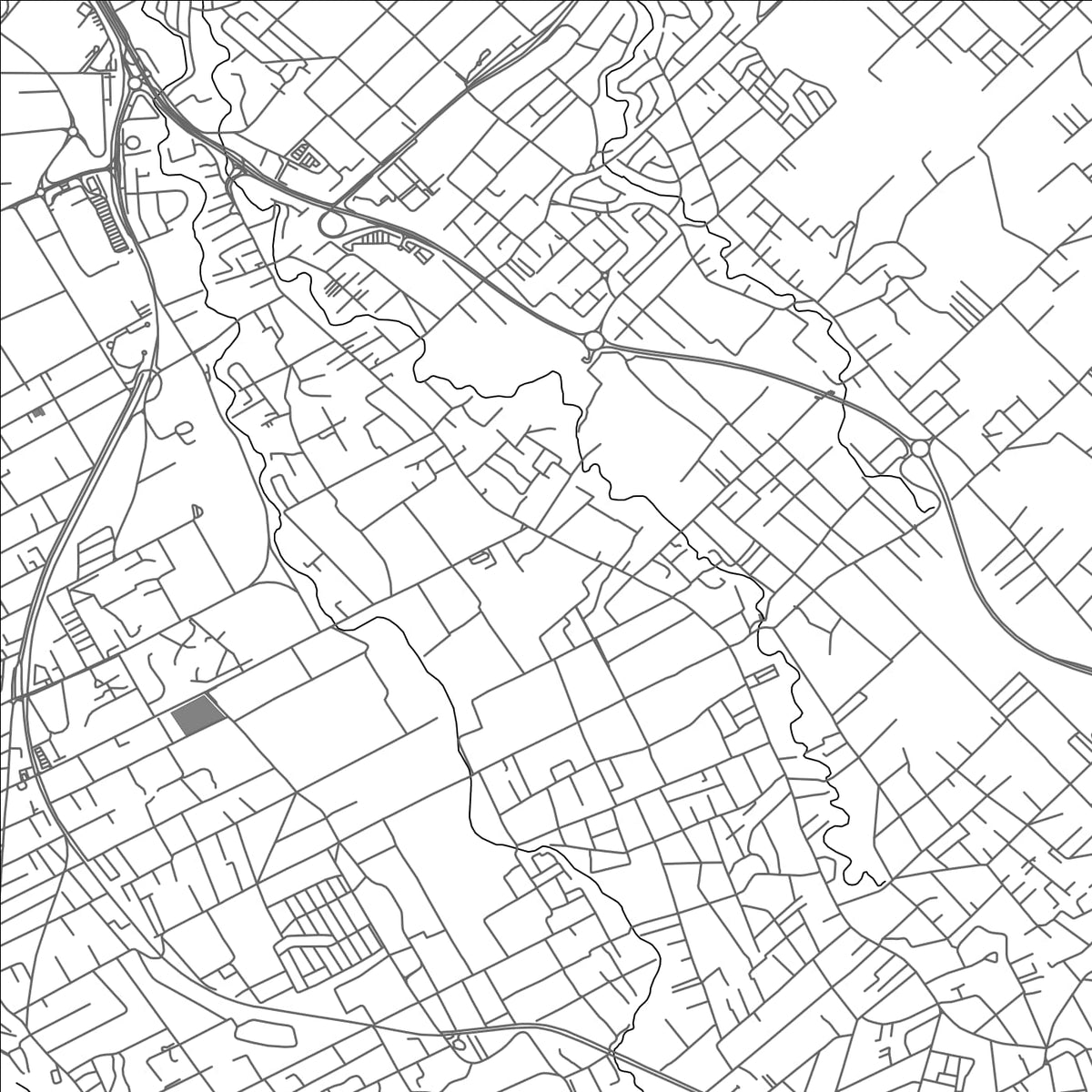 ROAD MAP OF MESNIL, MAURITIUS BY MAPBAKES