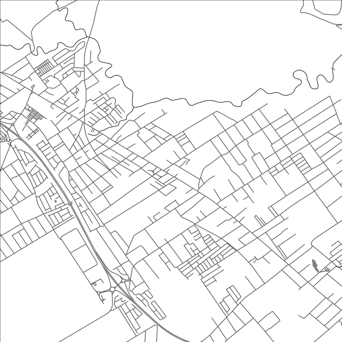 ROAD MAP OF NEW GROVE, MAURITIUS BY MAPBAKES