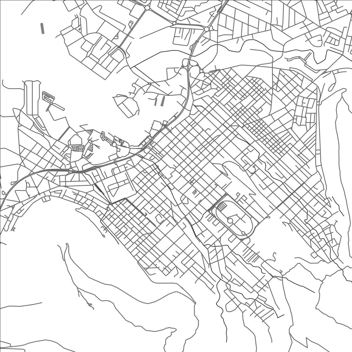 ROAD MAP OF PORT LOUIS, MAURITIUS BY MAPBAKES