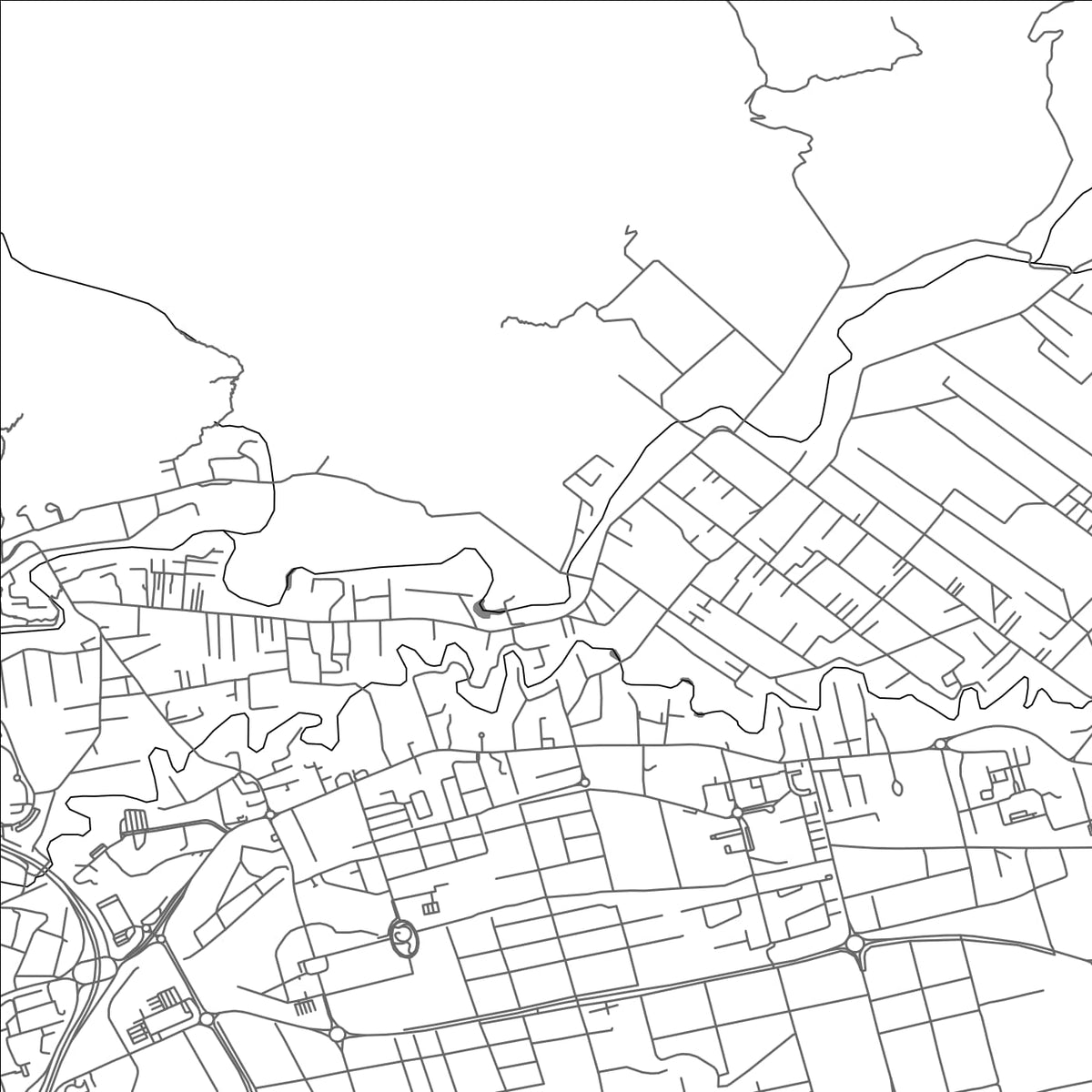 ROAD MAP OF SAINT PIERRE, MAURITIUS BY MAPBAKES