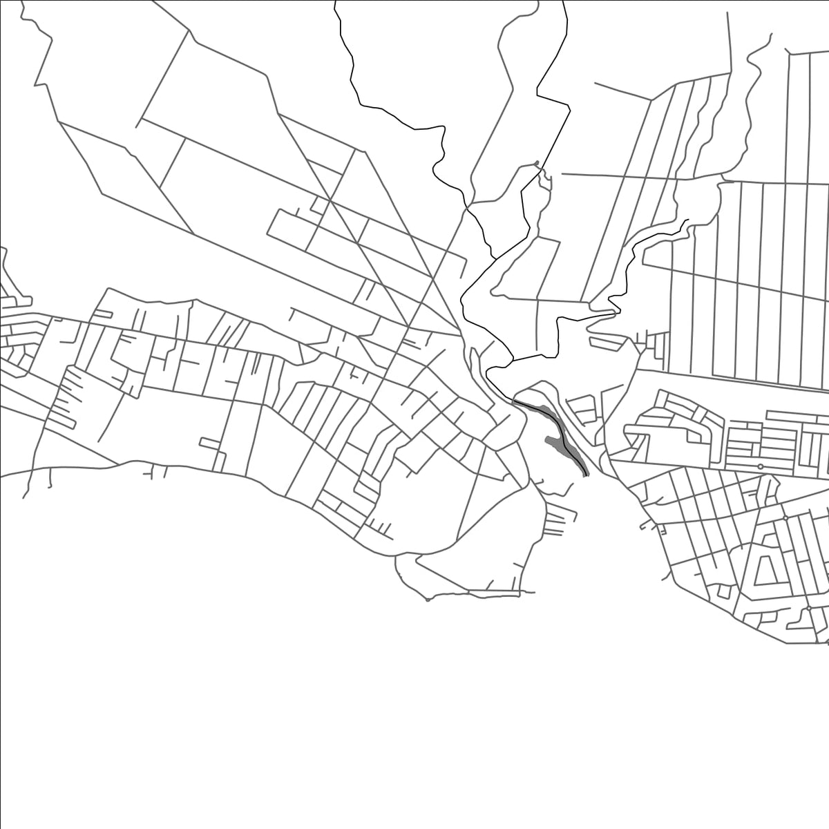 ROAD MAP OF SURINAM, MAURITIUS BY MAPBAKES