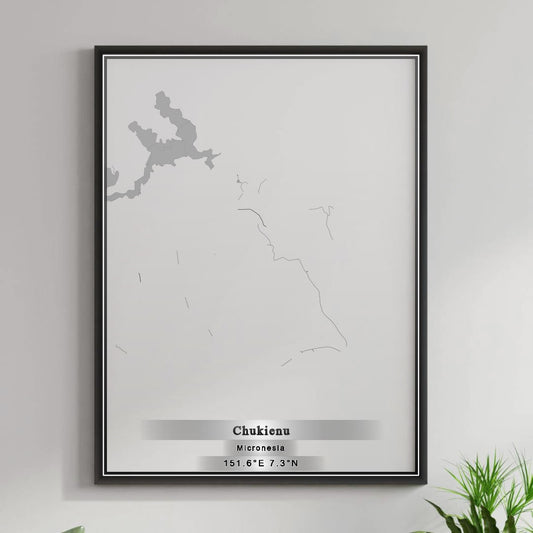 ROAD MAP OF CHUKIENU, MICRONESIA BY MAPBAKES