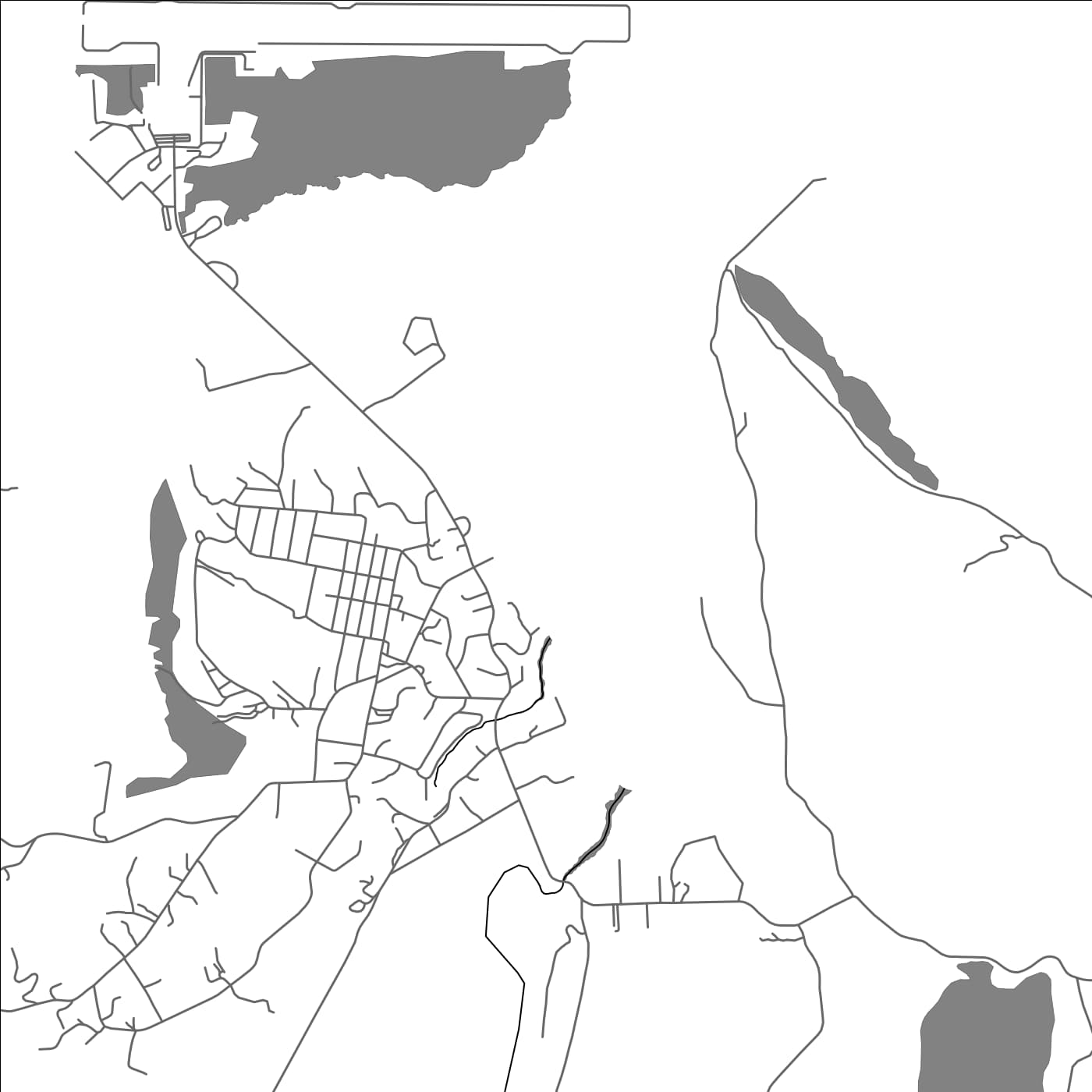 ROAD MAP OF ERIEL, MICRONESIA BY MAPBAKES