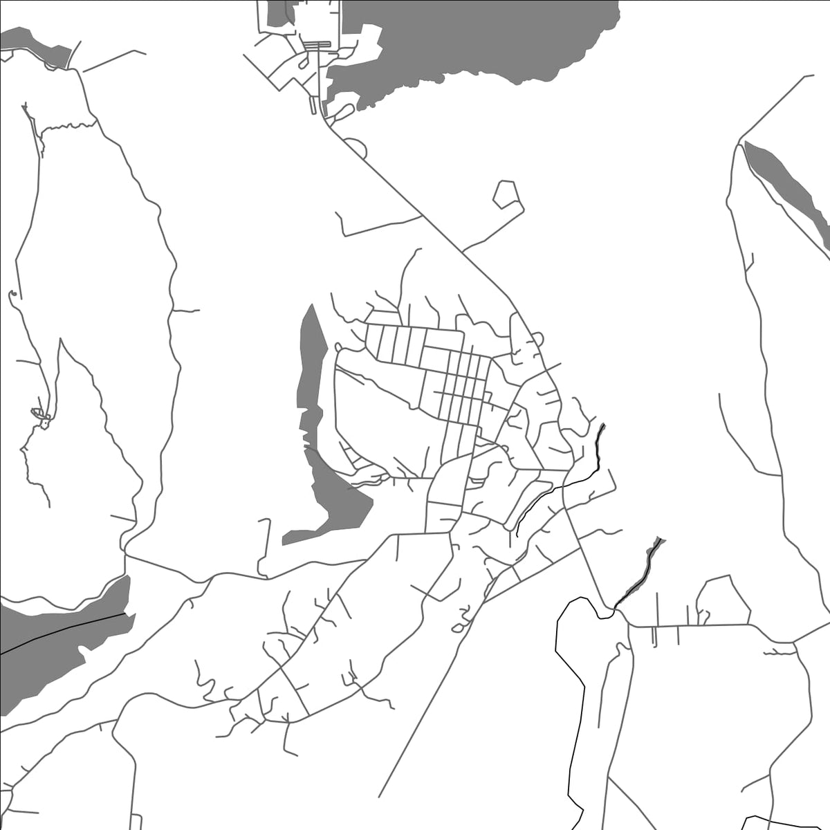 ROAD MAP OF KOLONIA, MICRONESIA BY MAPBAKES