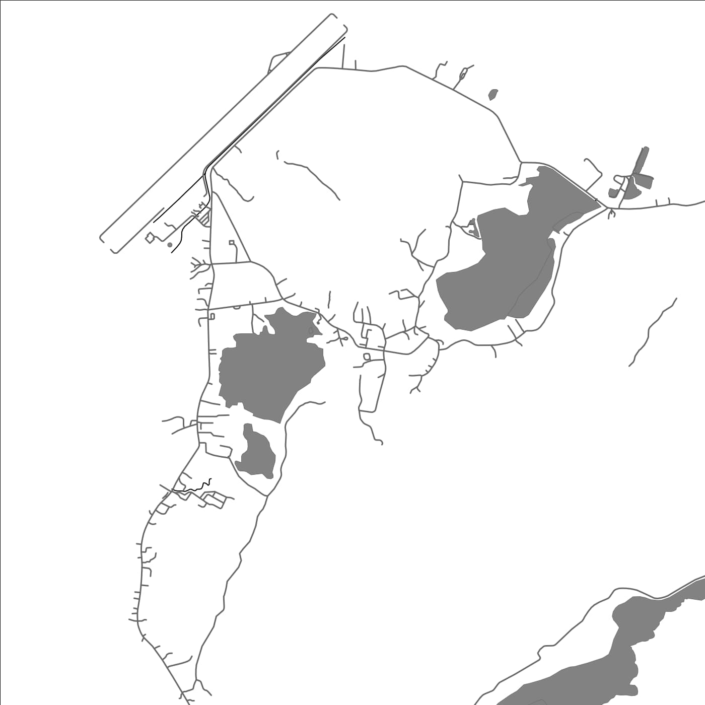 ROAD MAP OF WENO, MICRONESIA BY MAPBAKES