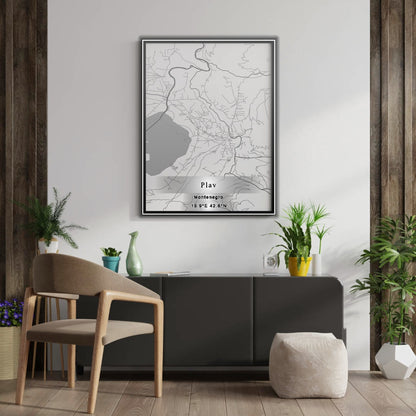 ROAD MAP OF PLAV, MONTENEGRO BY MAPBAKES