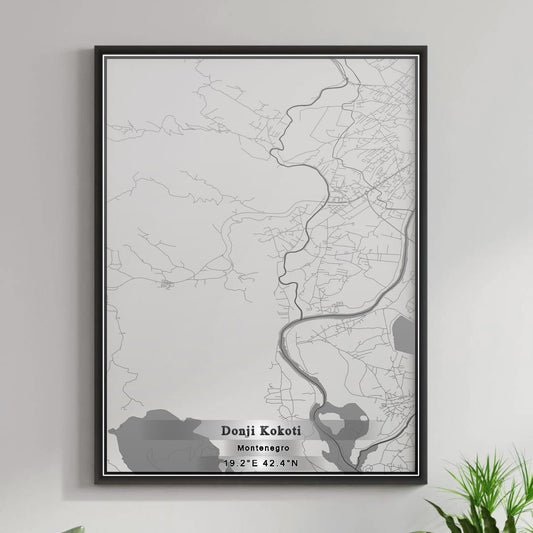 ROAD MAP OF DONJI KOKOTI, MONTENEGRO BY MAPBAKES