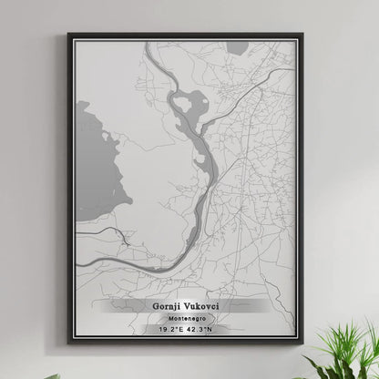 ROAD MAP OF GORNJI VUKOVCI, MONTENEGRO BY MAPBAKES