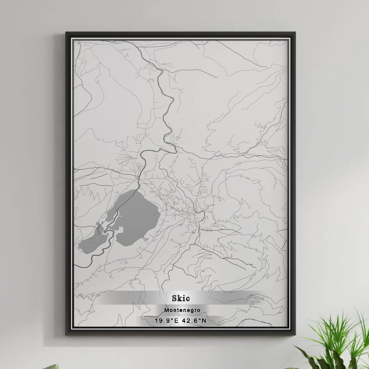 ROAD MAP OF SKIĆ, MONTENEGRO BY MAPBAKES