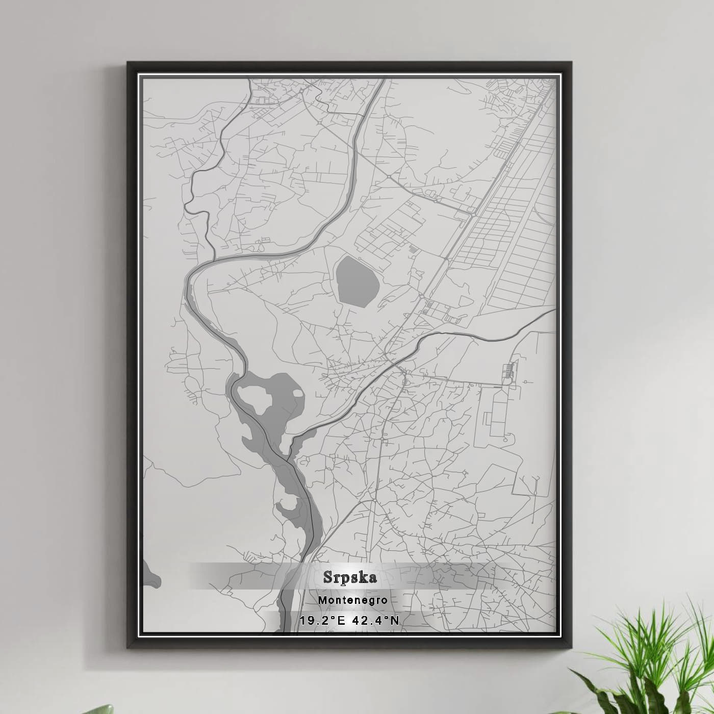 ROAD MAP OF SRPSKA, MONTENEGRO BY MAPBAKES