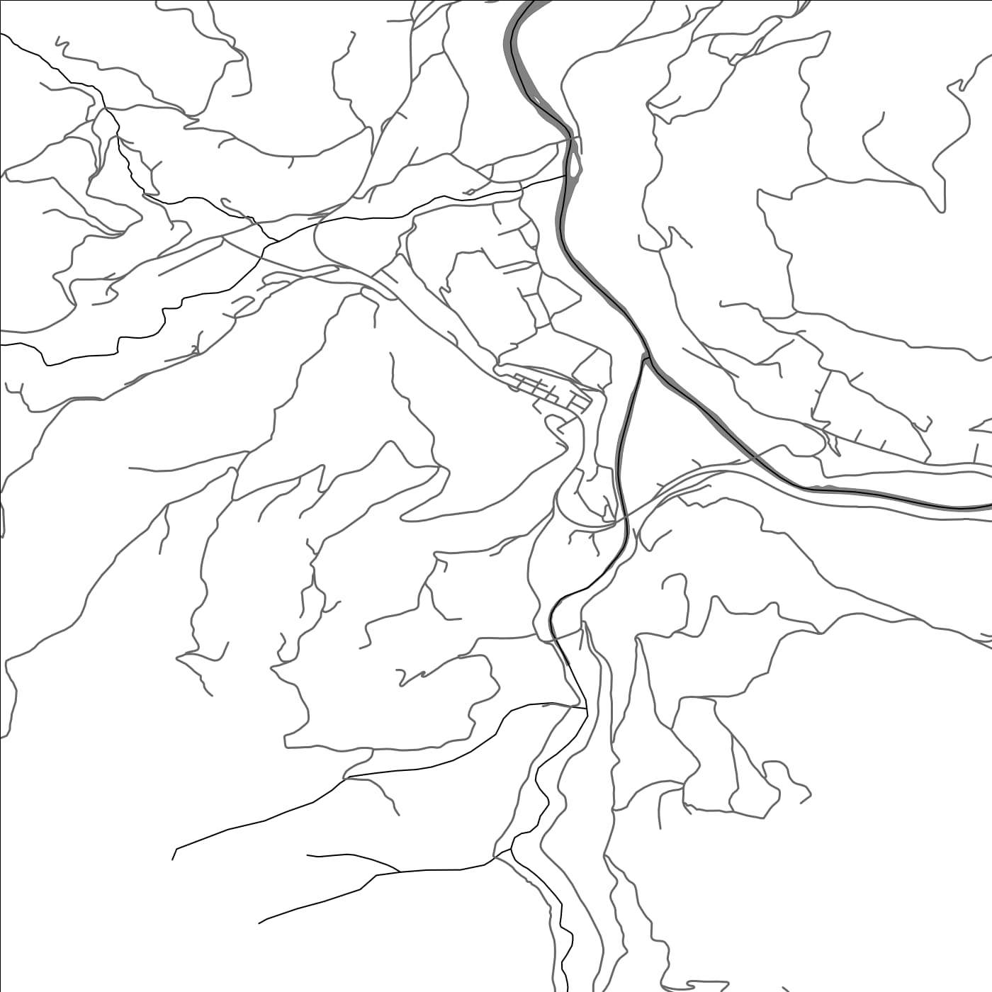 ROAD MAP OF ANDRIJEVICA, MONTENEGRO BY MAPBAKES