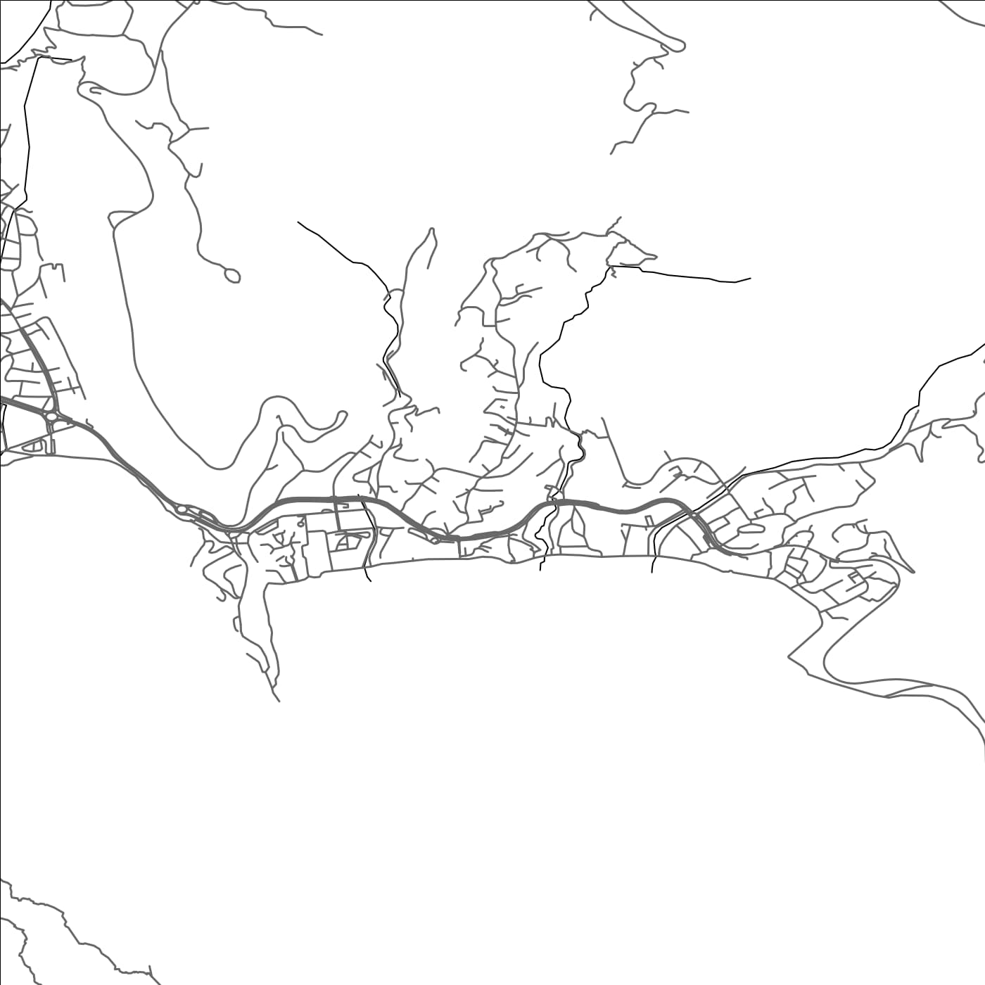 ROAD MAP OF BEČIĆI, MONTENEGRO BY MAPBAKES