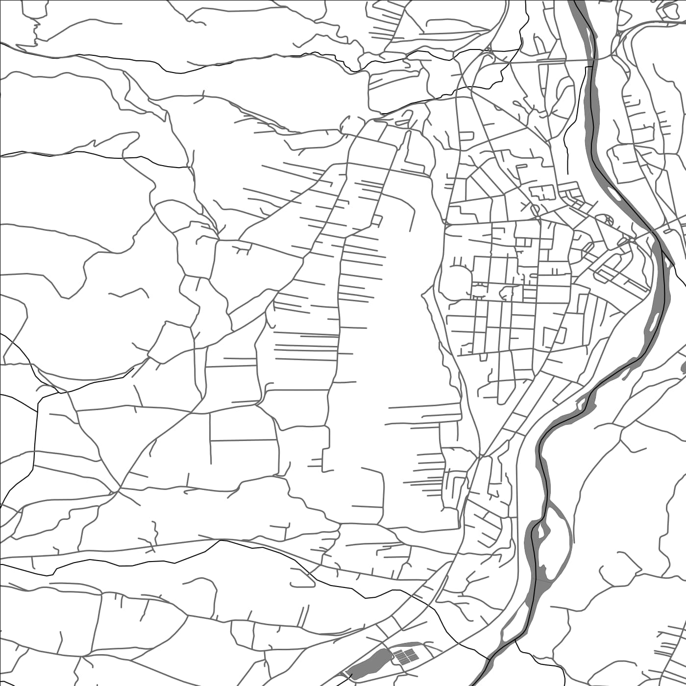 ROAD MAP OF BERANE, MONTENEGRO BY MAPBAKES