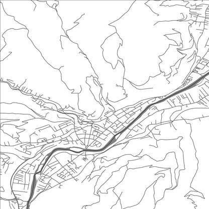 ROAD MAP OF BIJELO POLJE, MONTENEGRO BY MAPBAKES