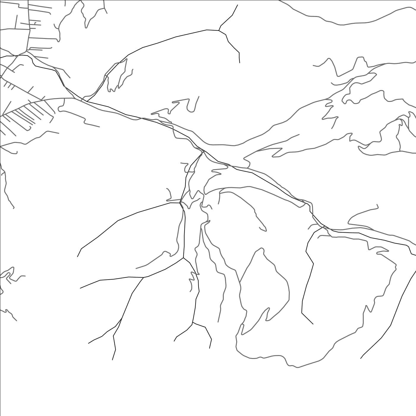 ROAD MAP OF BOLJANINA, MONTENEGRO BY MAPBAKES