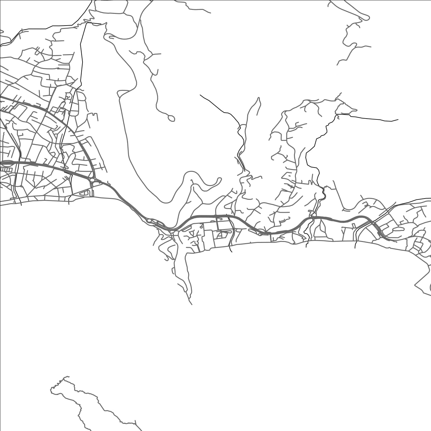 ROAD MAP OF BORETI, MONTENEGRO BY MAPBAKES