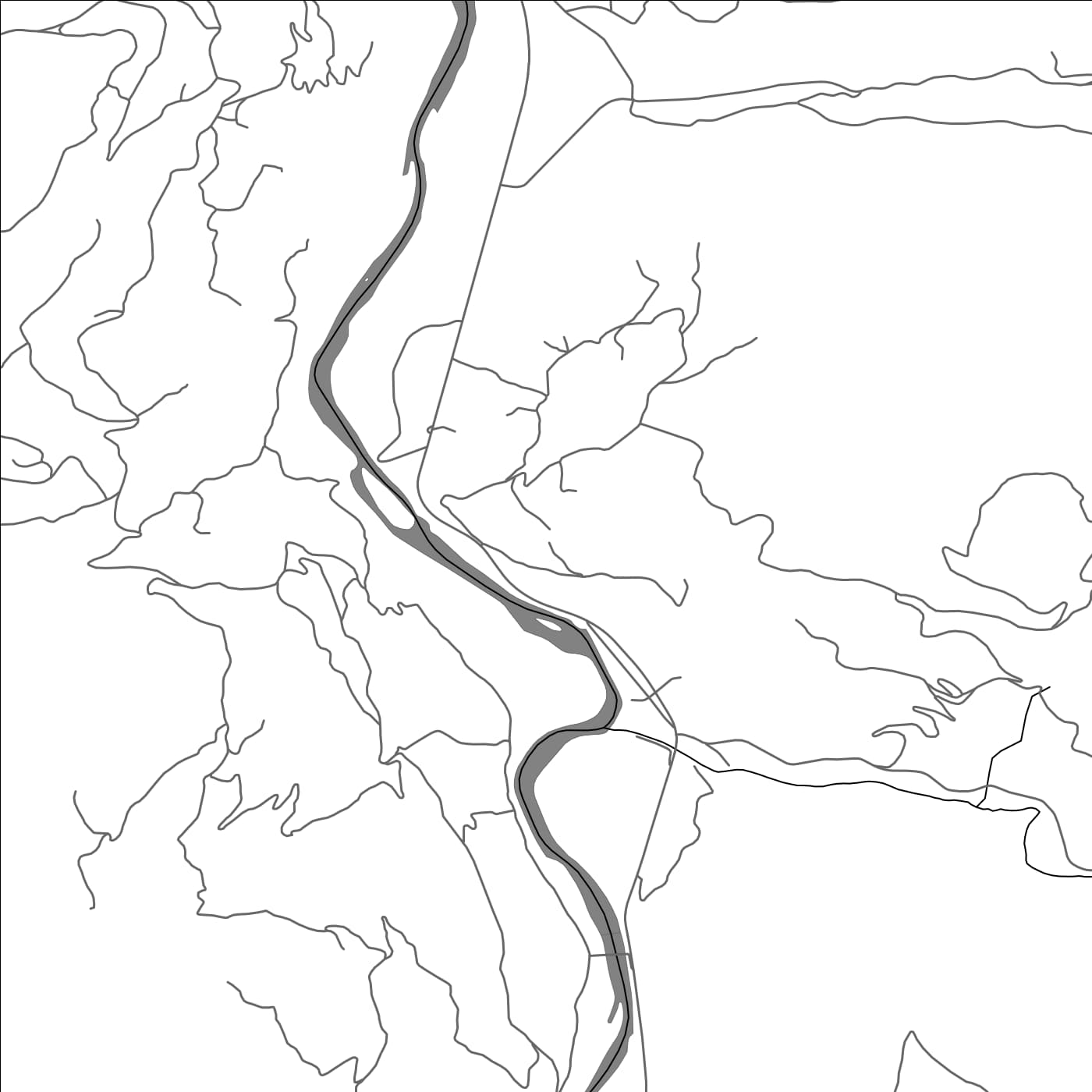 ROAD MAP OF CRNČA, MONTENEGRO BY MAPBAKES