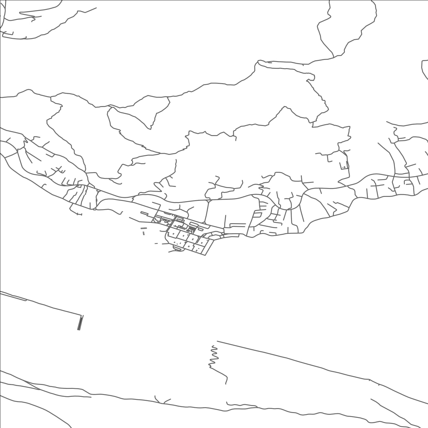 ROAD MAP OF ÐENOVIĆI, MONTENEGRO BY MAPBAKES