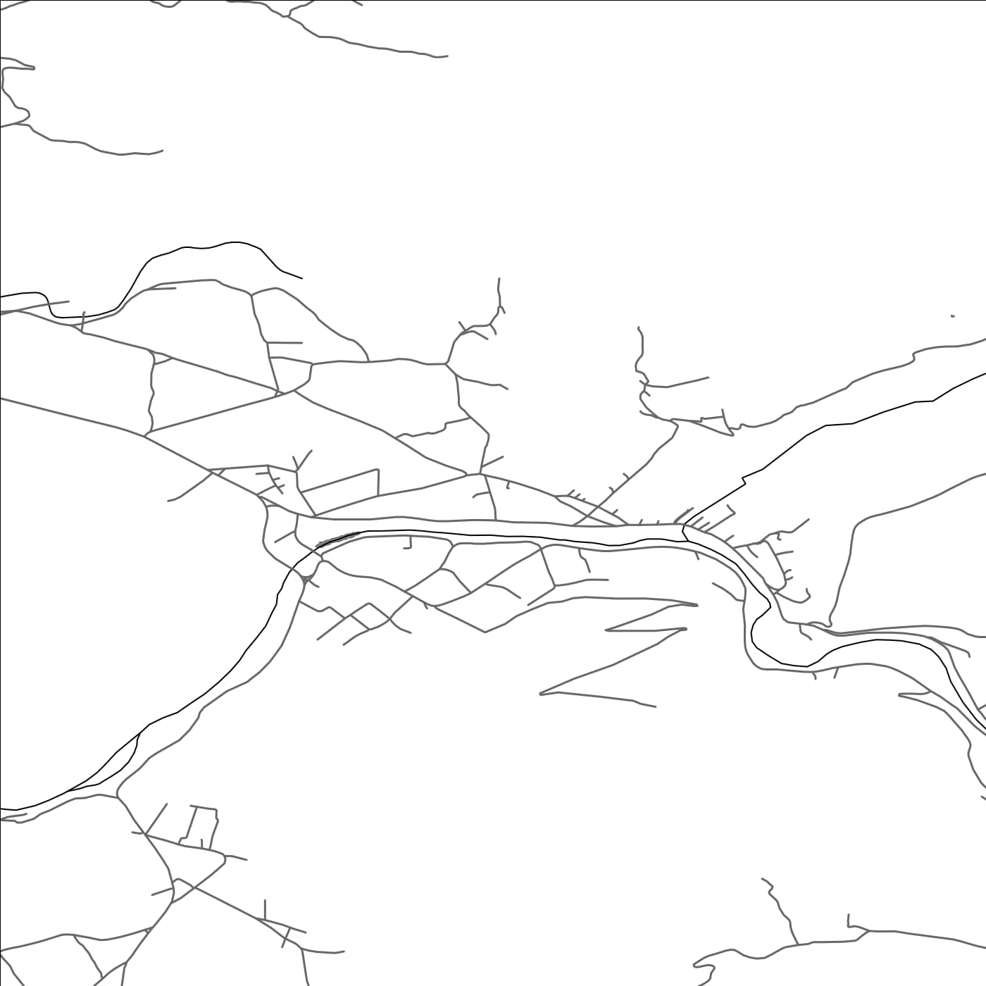 ROAD MAP OF DINOŠA, MONTENEGRO BY MAPBAKES