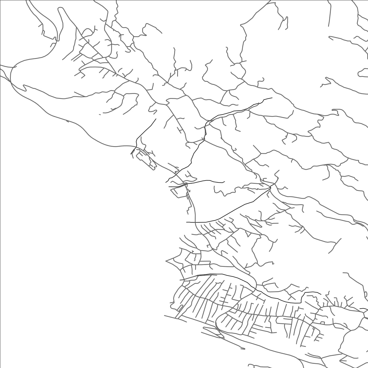 ROAD MAP OF DOBRA VODA, MONTENEGRO BY MAPBAKES