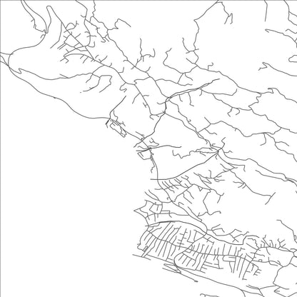 ROAD MAP OF DOBRA VODA, MONTENEGRO BY MAPBAKES