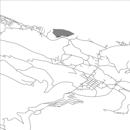 ROAD MAP OF GOŠIĆI, MONTENEGRO BY MAPBAKES