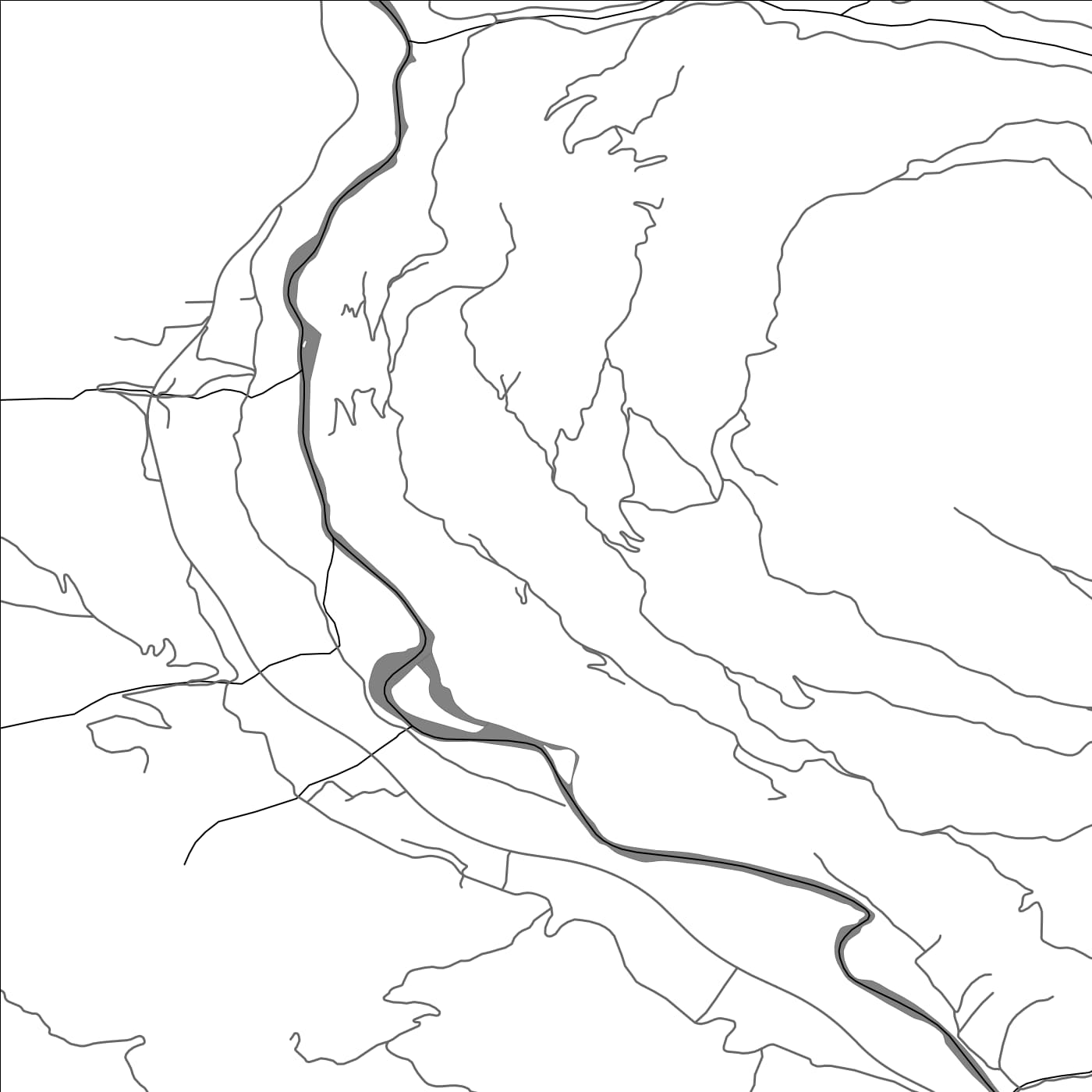 ROAD MAP OF GRAČANICA, MONTENEGRO BY MAPBAKES