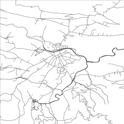 ROAD MAP OF GUSINJE, MONTENEGRO BY MAPBAKES