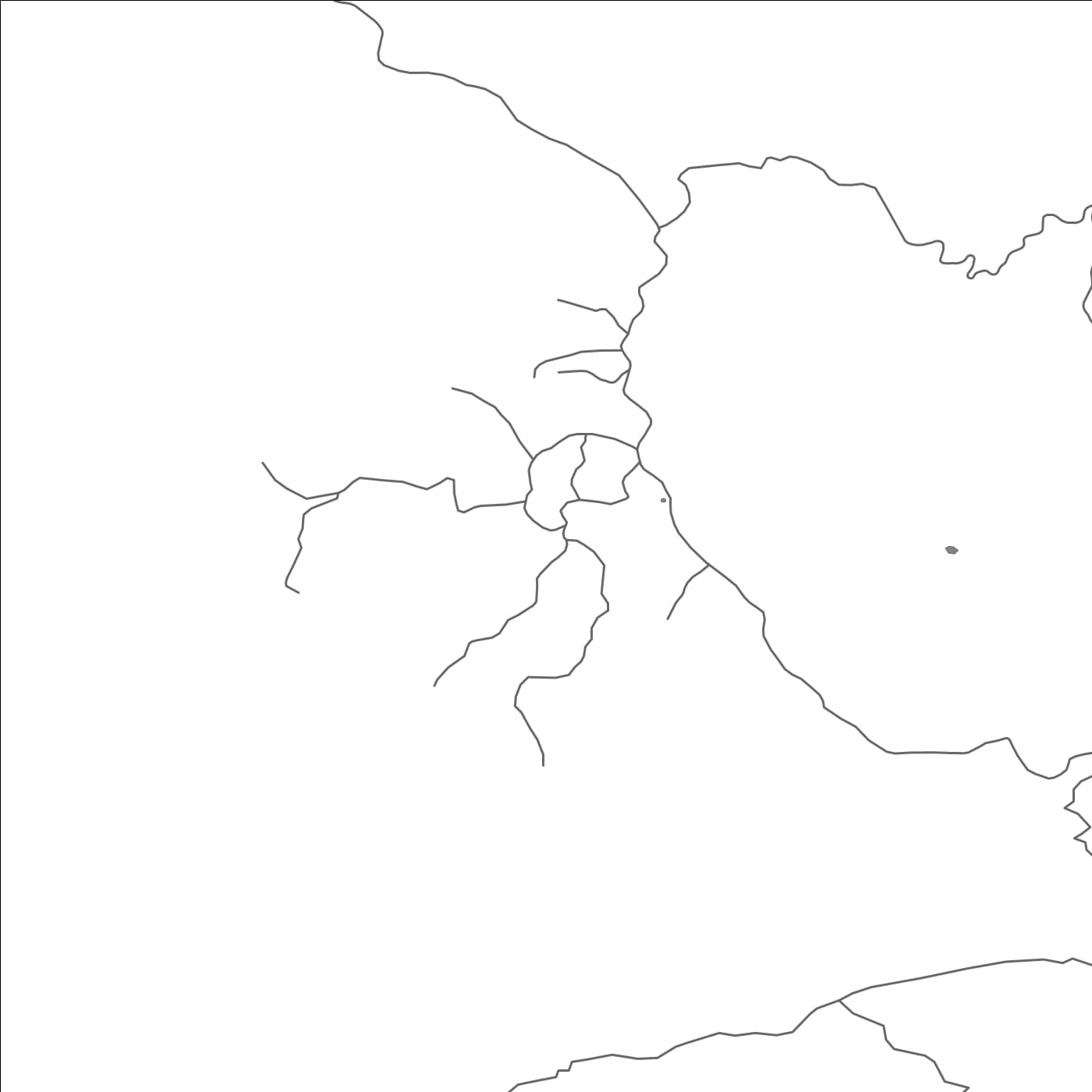 ROAD MAP OF KALUŠIĆI, MONTENEGRO BY MAPBAKES
