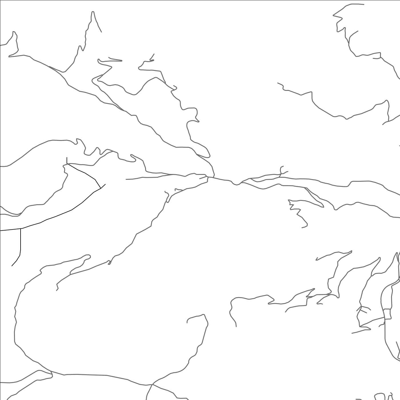 ROAD MAP OF KANJE, MONTENEGRO BY MAPBAKES