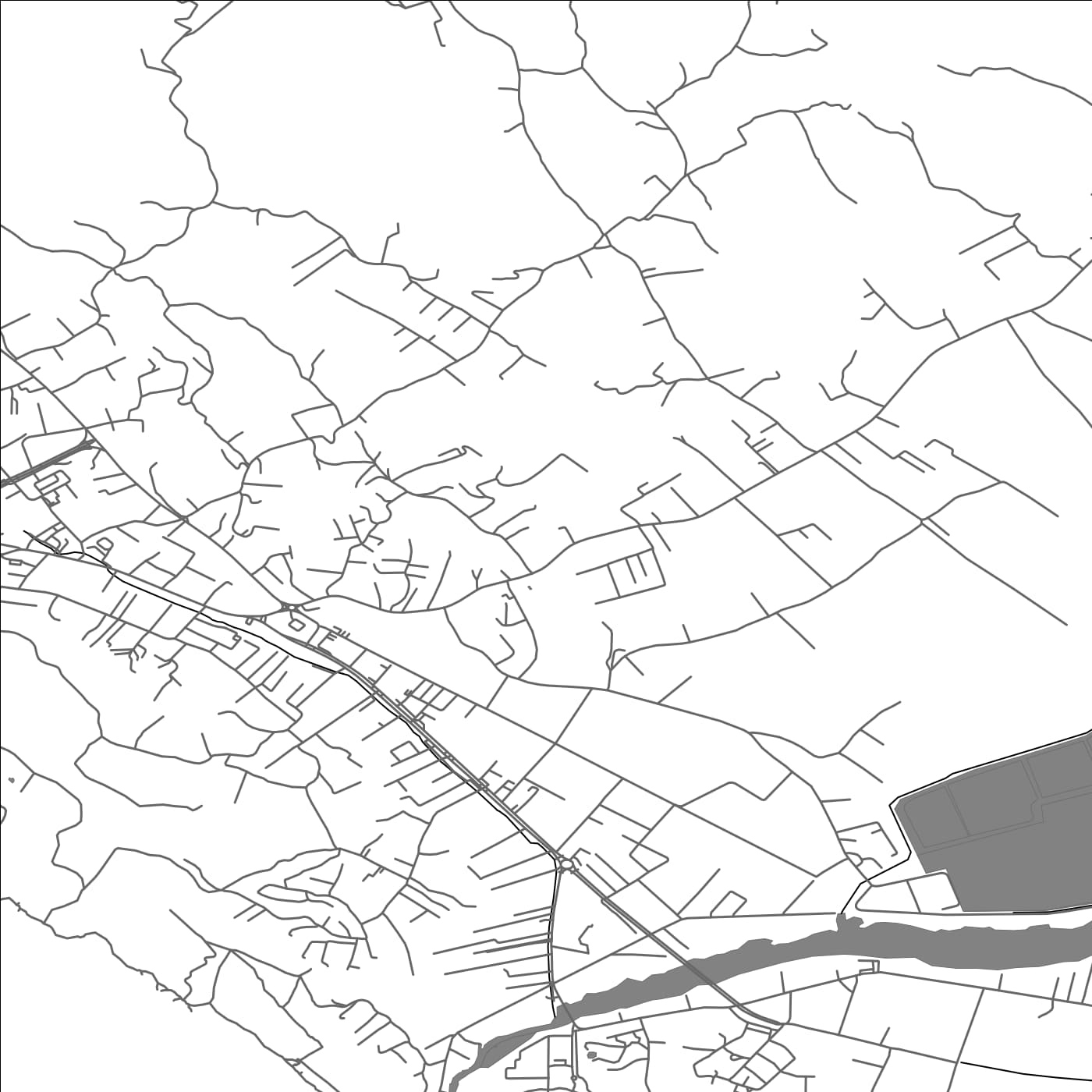 ROAD MAP OF KODRE, MONTENEGRO BY MAPBAKES