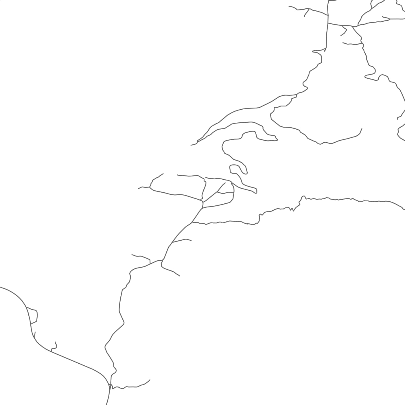 ROAD MAP OF KRUŠEVICE, MONTENEGRO BY MAPBAKES
