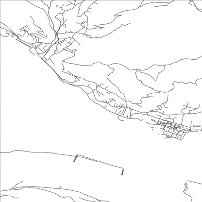 ROAD MAP OF KUMBOR, MONTENEGRO BY MAPBAKES