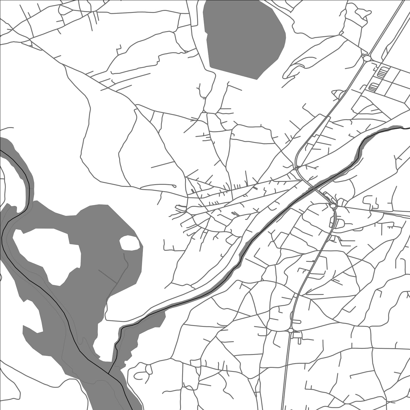 ROAD MAP OF LAJKOVIĆI, MONTENEGRO BY MAPBAKES
