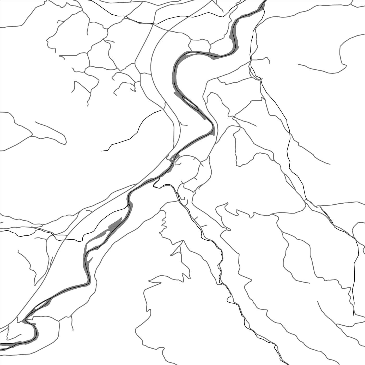 ROAD MAP OF MARSENIĆA RIJEKA, MONTENEGRO BY MAPBAKES
