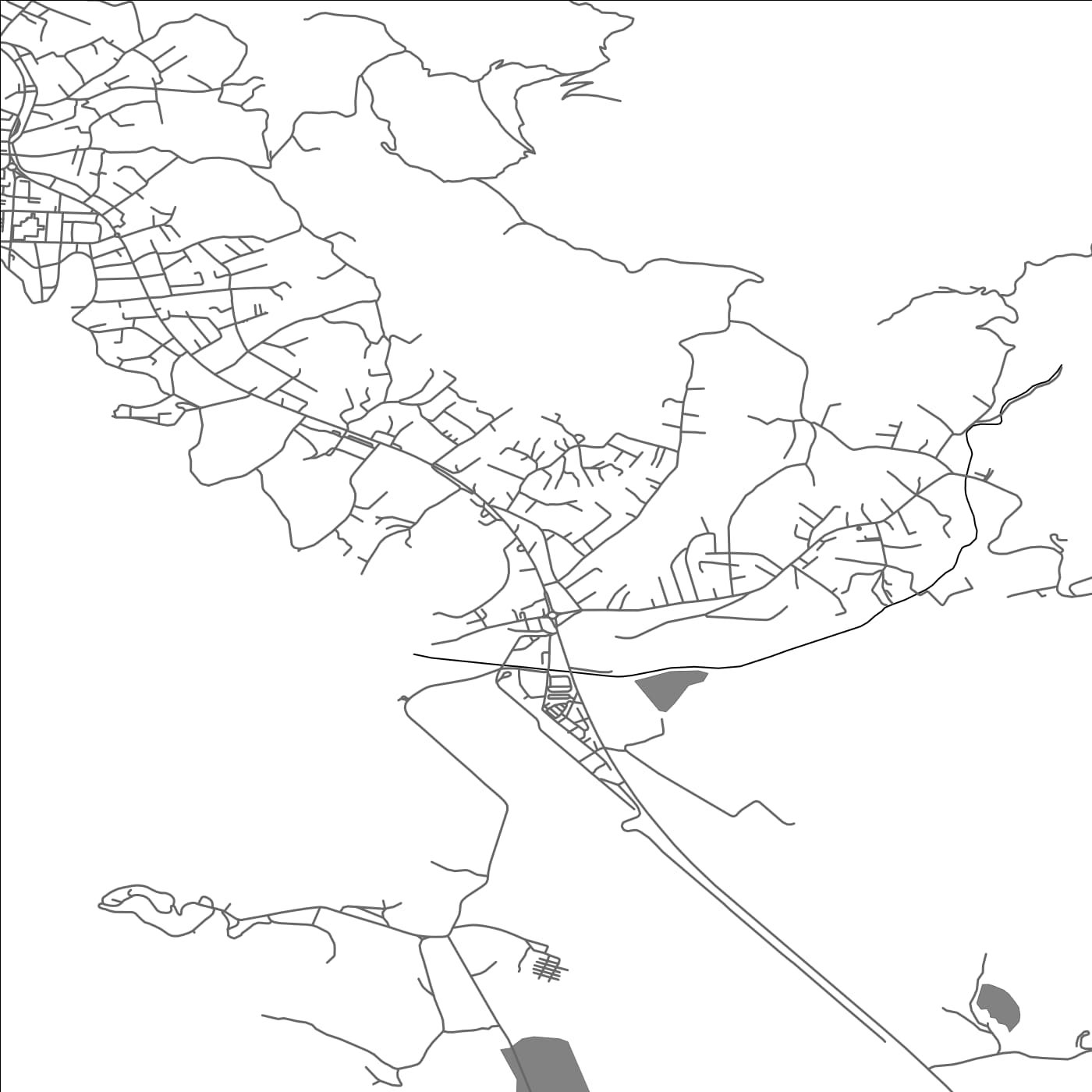 ROAD MAP OF MRČEVAC, MONTENEGRO BY MAPBAKES